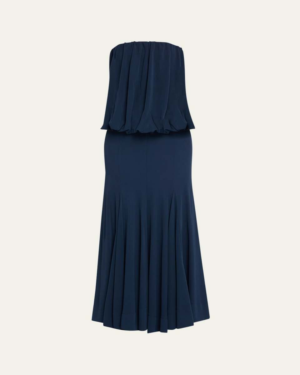 Yael Draped Strapless Matte Jersey Dress